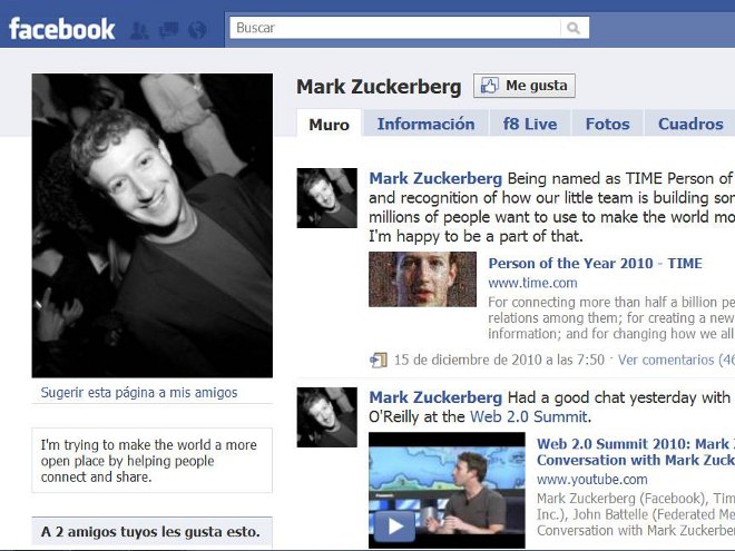 Hackean la página de Mark Zuckerberg