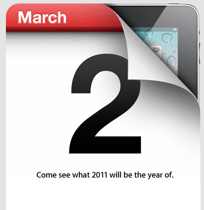 Confirmado: el mundo conocerá el iPad 2 el próximo miércoles