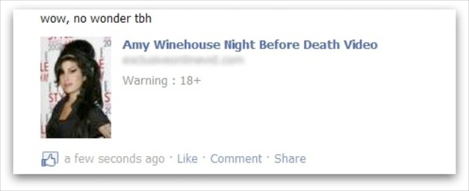 La muerte de Amy Winehouse, un peligro en Facebook y Twitter