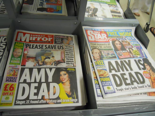 La muerte de Amy Winehouse, un peligro en Facebook y Twitter