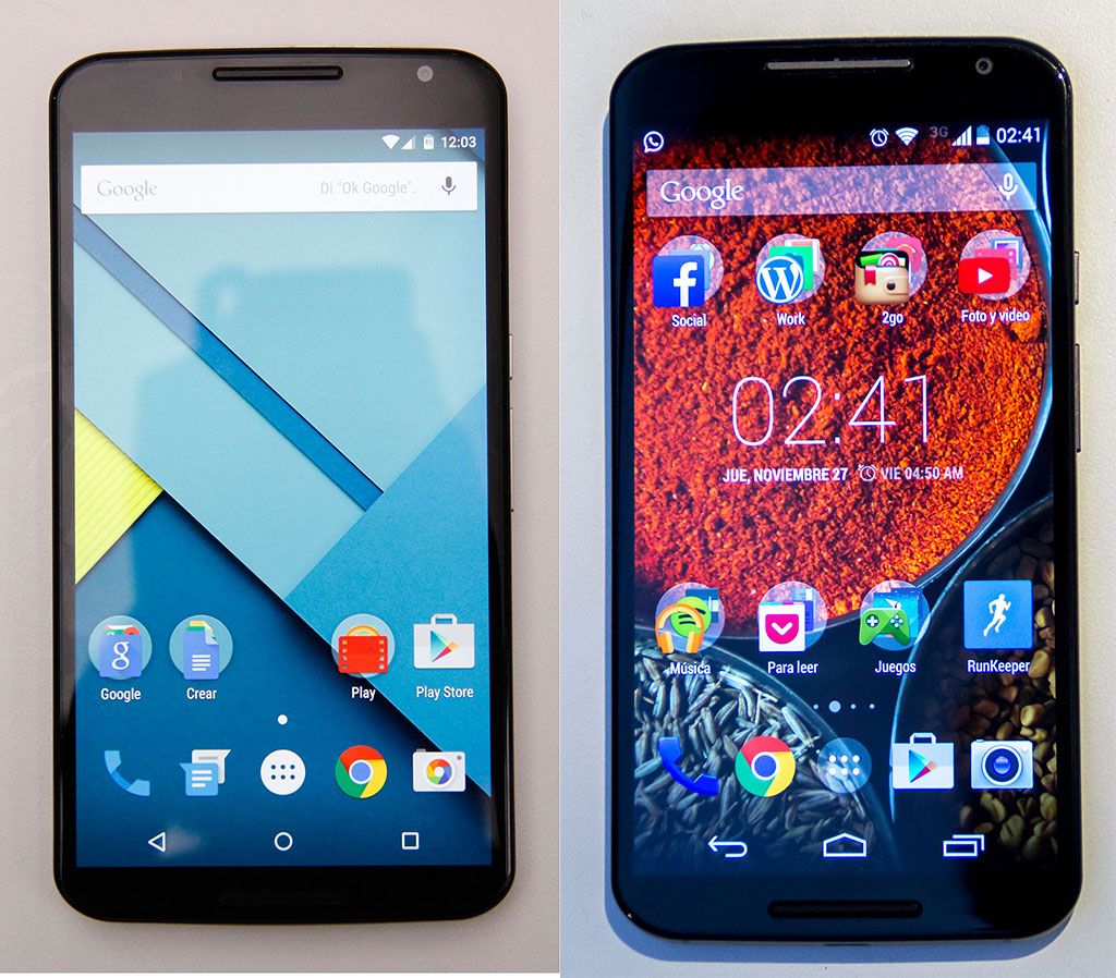 Motorola no sigue los modelos de diseño Nexus
