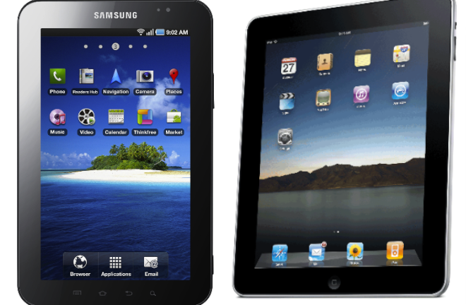 Tablets de Samsung y Apple