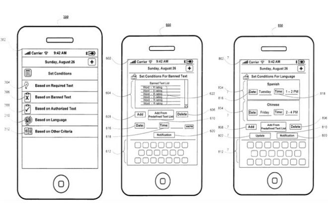 Gráfico de la patente de Apple