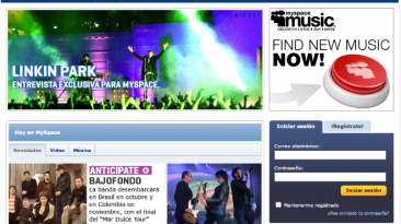 Montaje con logo nuevo de MySpace