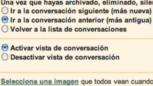 Puede escoger si quiere pasar a la conversación previa o a la siguiente