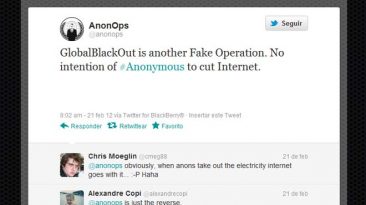 Tweet de Anonymous