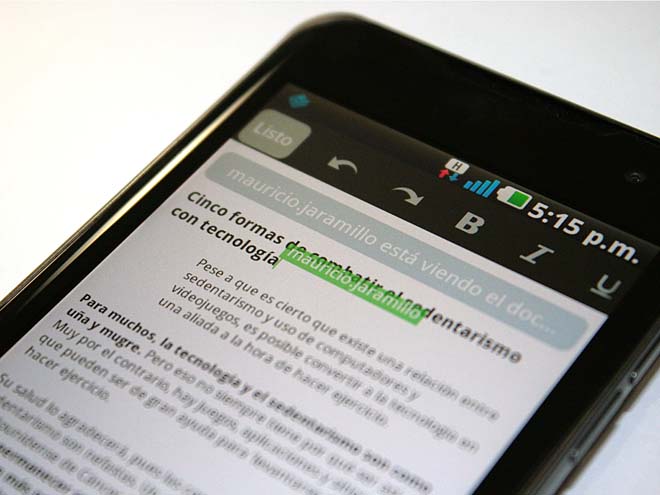 Google Docs mejora su app para Android - ENTER.CO