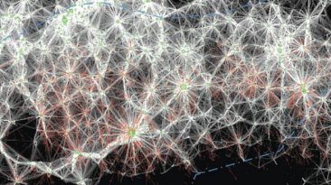 Mapa de asentamientos humanos por satélite