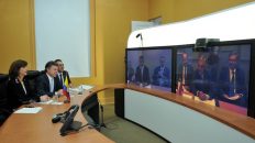 Presidente Juan Manuel Santos en teleconferencia