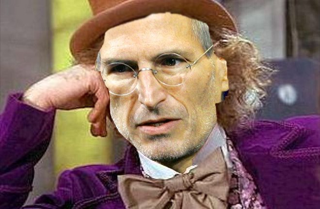 Steve Jobs como Willy Wonka