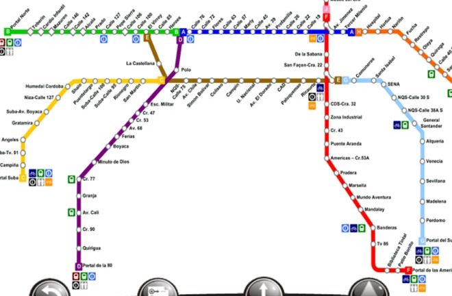 Mapa TransMilenio