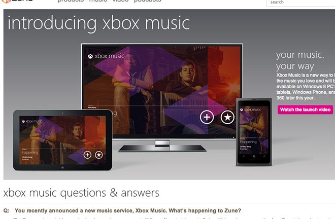 Microsoft dice adiós a Zune y le da la bienvenida a Xbox Music