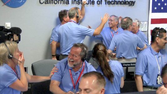 Celebración de la llegada del Curiosity a Marte