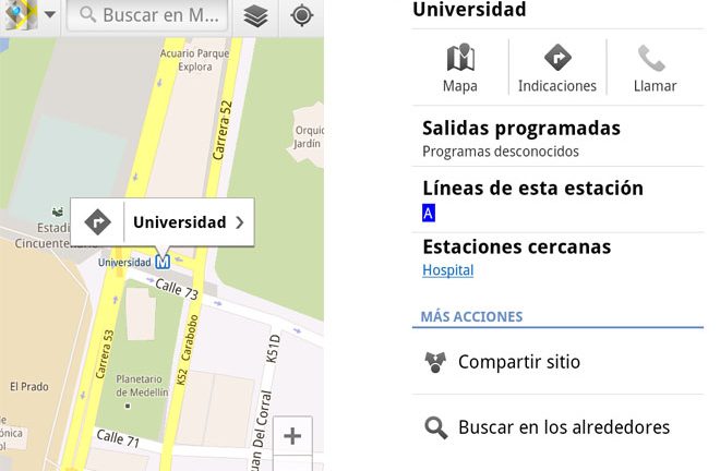 Metro de Medellín en Google Maps