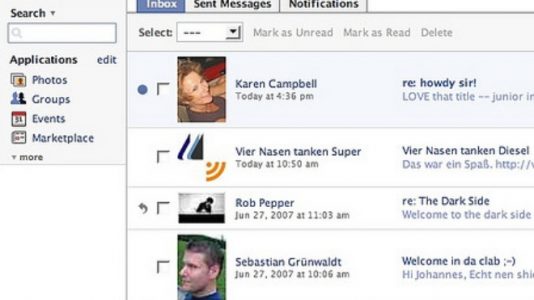 Mensajes de Facebook