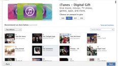 Tarjetas de regalo iTunes en Facebook