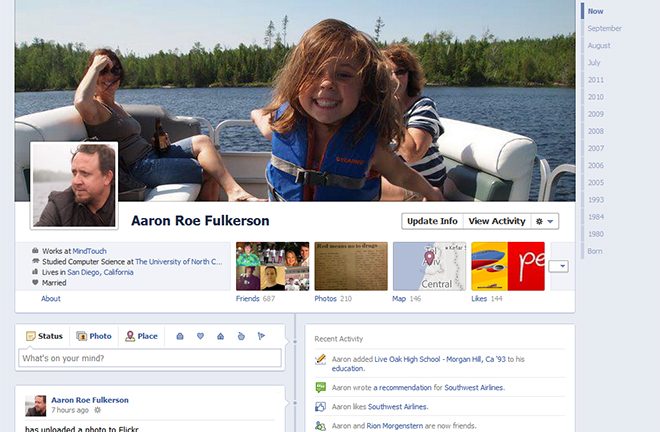 Facebook timeline