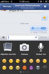 Voz en Facebook Messenger