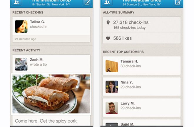 Foursquare for business