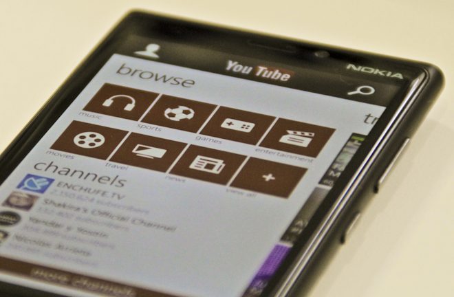YouTube en Windows Phone