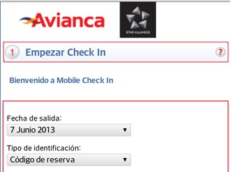 Check In móvil de Avianca