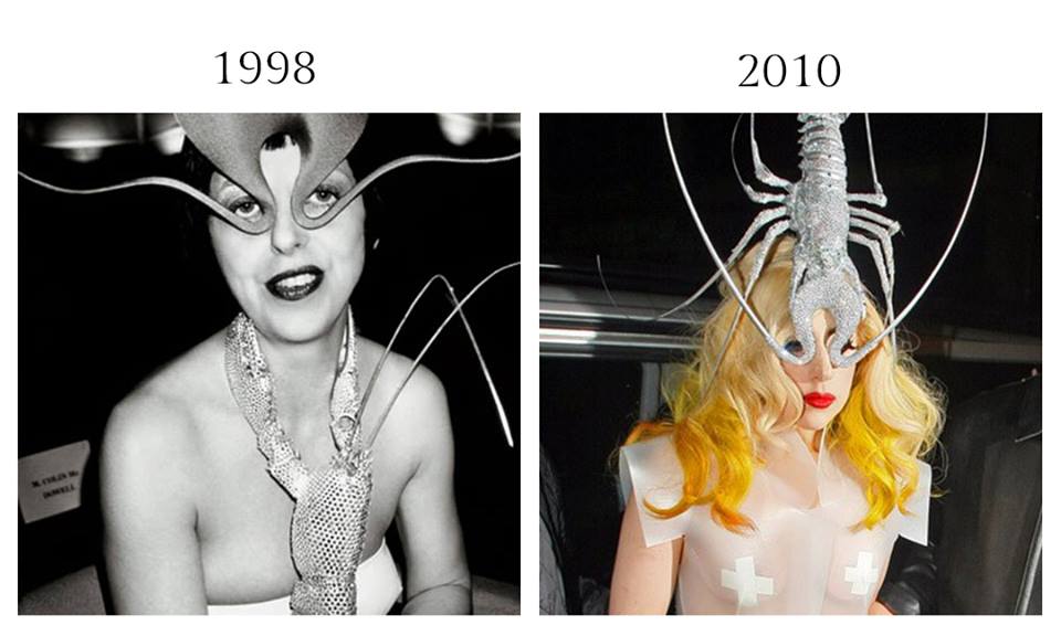 La fotografía de Isabella Blow en 1998 es revivida por Lady Gaga. Foto: Part Noveau (vía Facebook) 
