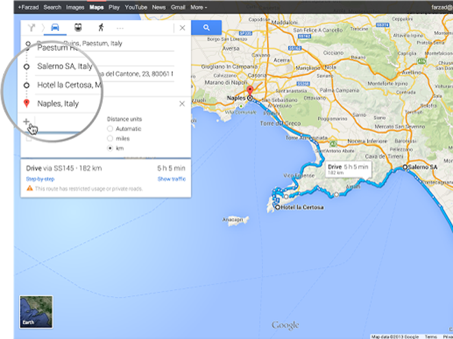 Con un clic se podrá añadir un nuevo destino. Foto: Google Maps Blog