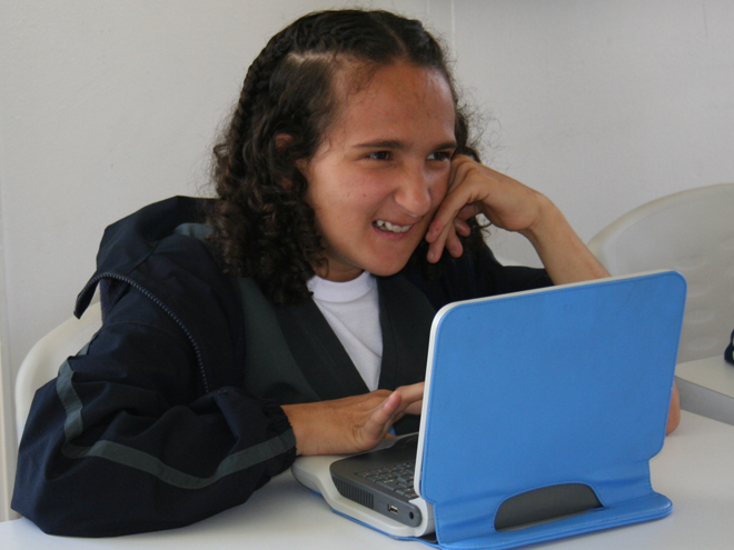 Ella es Juliana Galindo, la inspiración de este software. Foto: Hablando con Julis