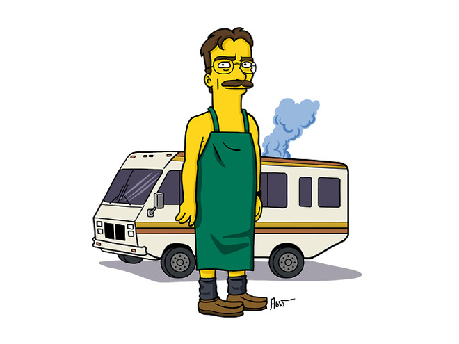 Los personajes de 'Breaking Bad' fueron 'simpsonizados' • 