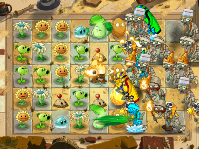 Así luce la segunda entrega de Plants vs Zombies en Android. 