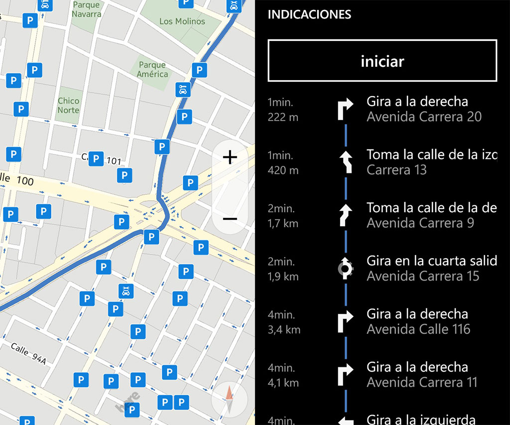 Mapas y direcciones de Nokia Here Drive