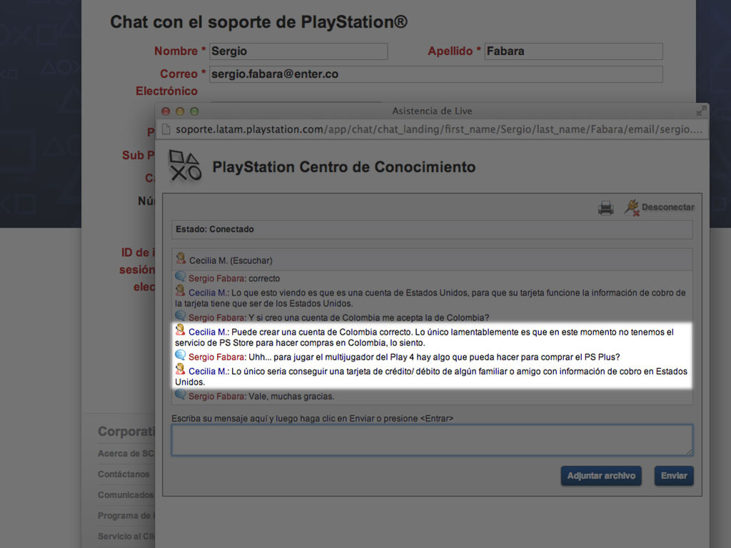 La solución de Sony es que tengan un familiar con cuenta de facturación en EE.UU.