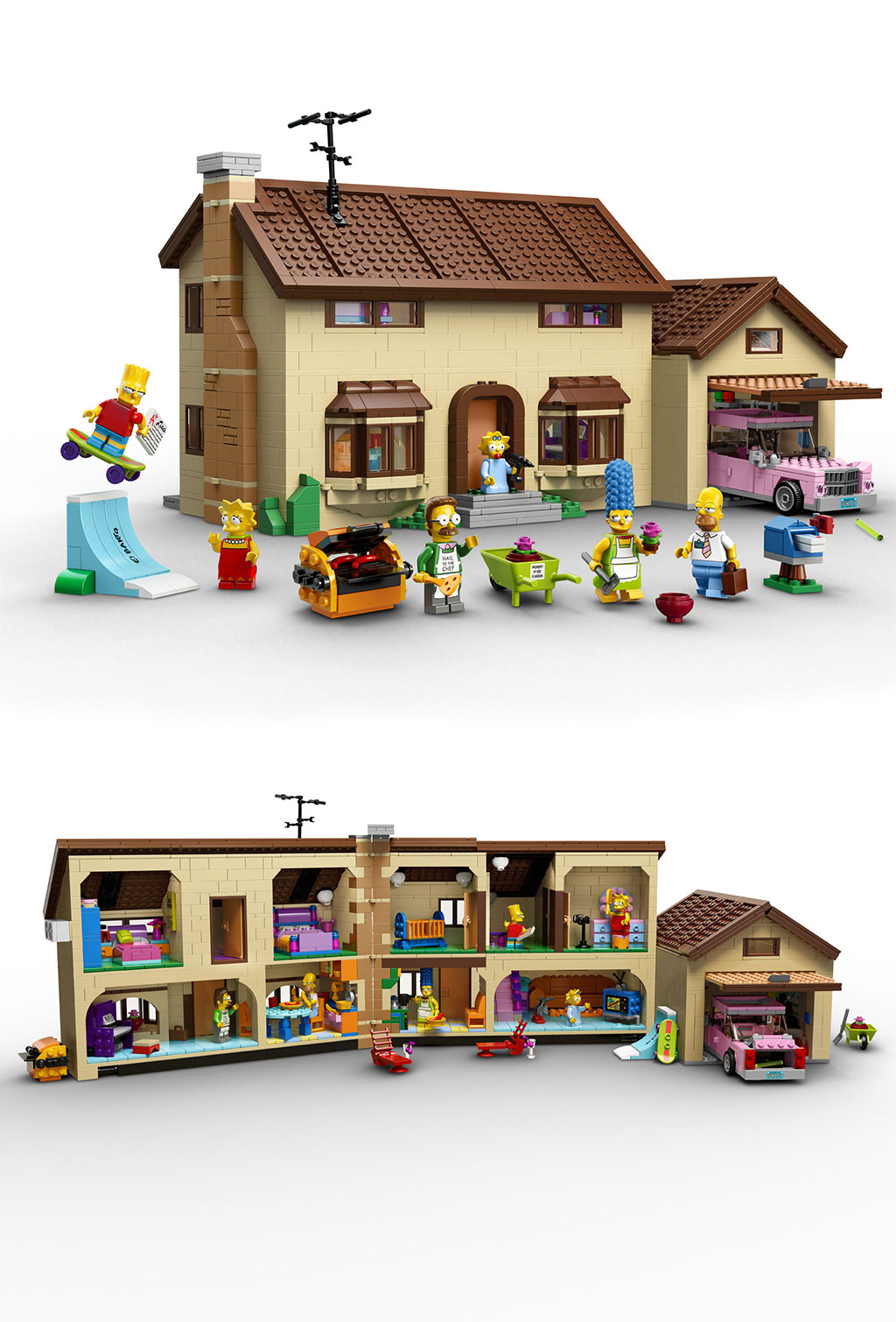 La casa cerrada y abierta. Imagen: LEGO GROUP