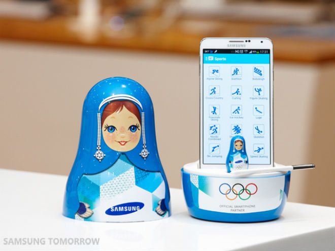 Esta es la versión especial del Note 3 por las Olimpiadas de invierno 2014. Foto: Samsung Tomorrow.