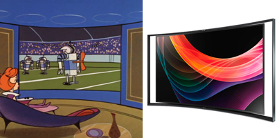 La TV de los Supersónicos y la TV de Samsung.