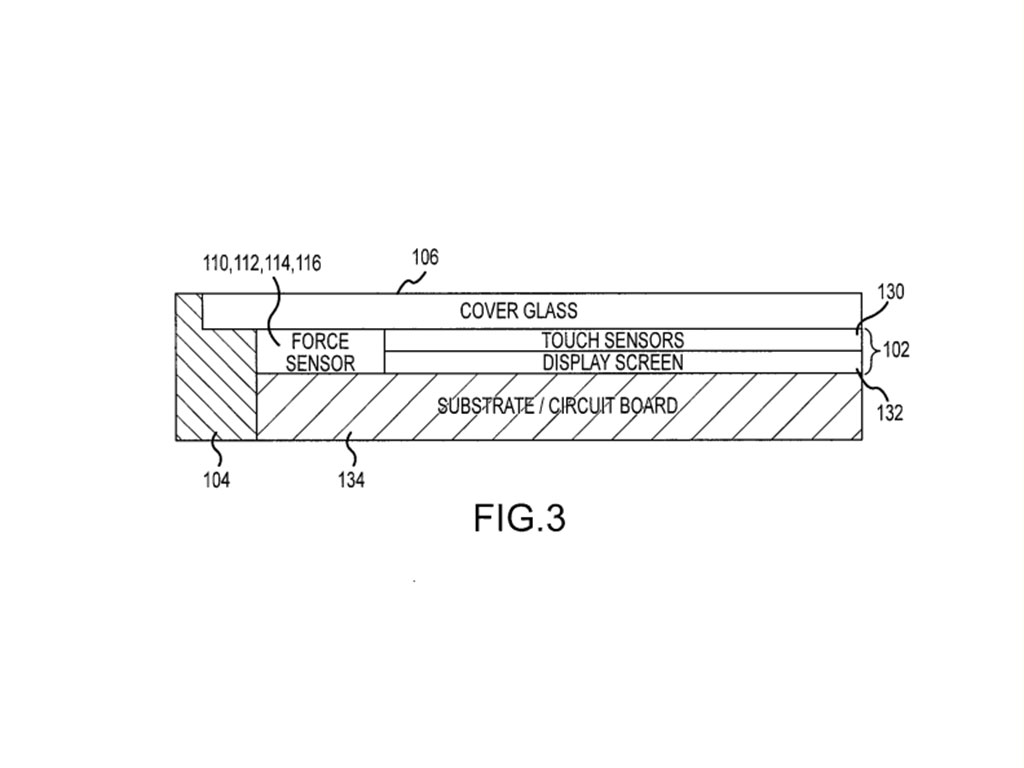 Esta es la estructura de la pantalla. Imagen: USPTO