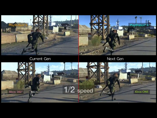 La diferencia de imagen en Metal Gear Solid: Groun Zeroes. 