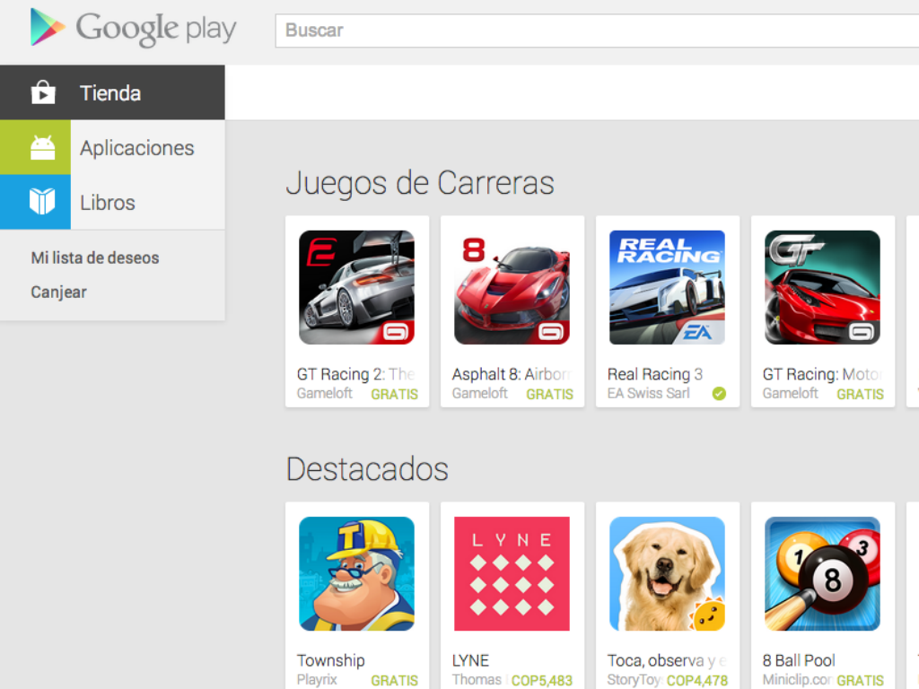 Ahora usted puede hacer sus compras en Play Store con moneda colombiana.