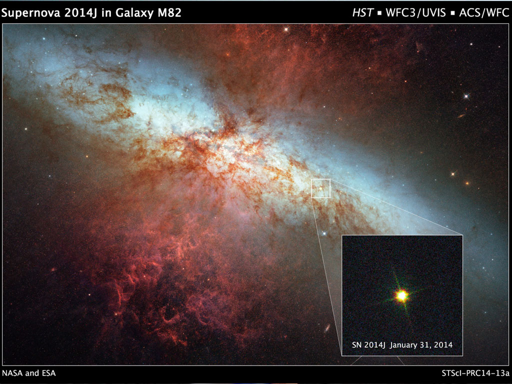 Así se ve una supernova desde Hubble. 