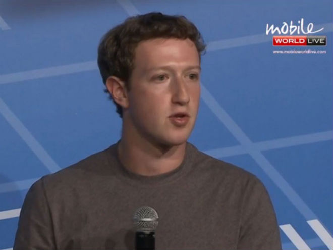 Zuckerberg durante su conferencia en el MWC 2014.