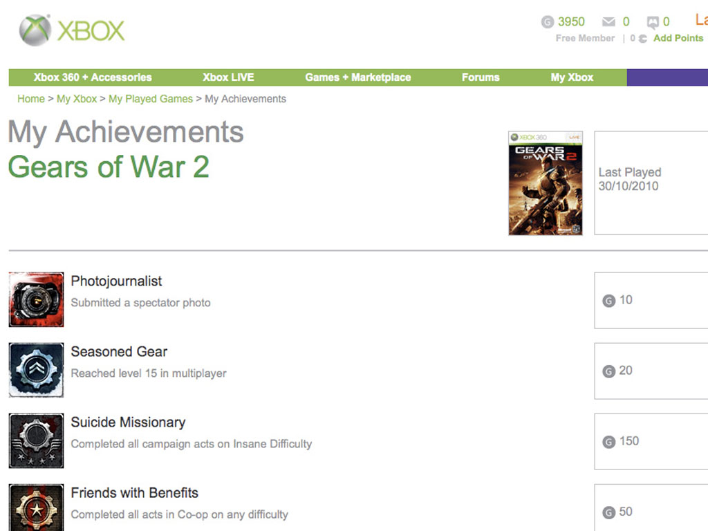 1 millones de puntos en Xbox Live