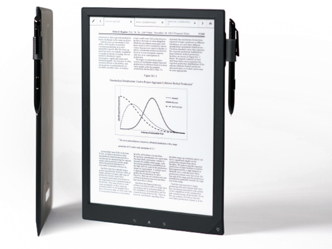 presentó una tableta de tinta electrónica para leer y