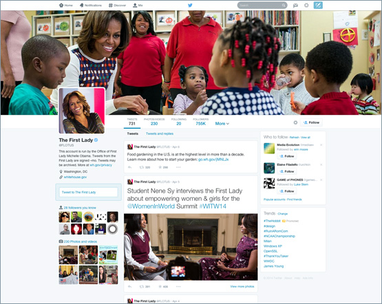 Michelle Obama Twitter