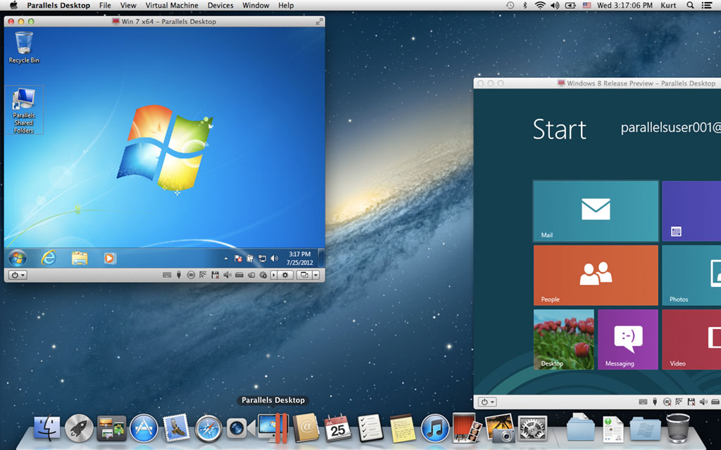 Parallels permite emular en su Mac varios sistemas operativos al tiempo.