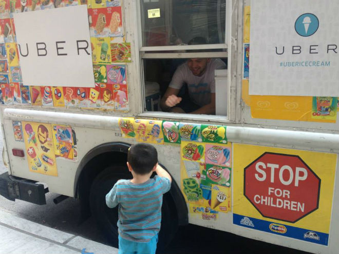 Llegaron los helados de Uber