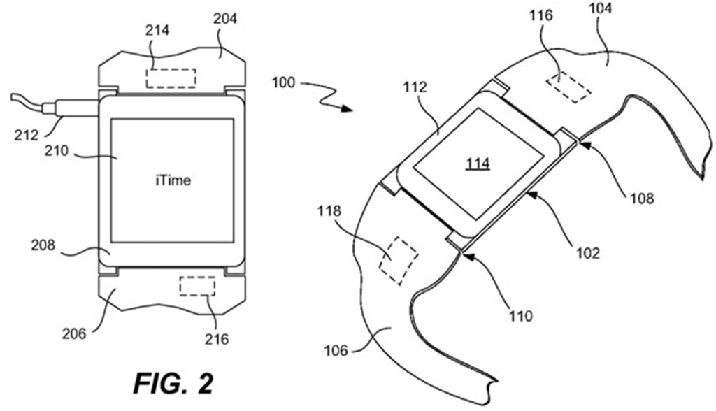 'iTime' es el nombre del smartwatch que Apple muestra en su patente