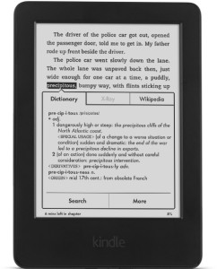 El nuevo Kindle con pantalla táctil.