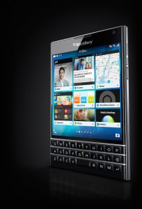 El teclado del BlackBerry Passport permite utilizar gestos. 