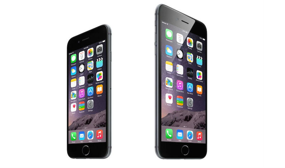 Los nuevos iPhone 6 de 4,7 pulgadas y iPhone 6 Plus de 5,5 pulgadas.