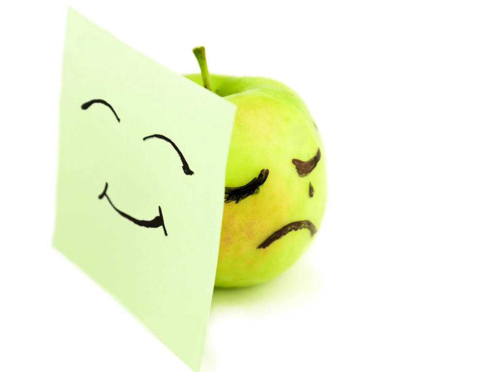 Pobre la triste manzana. 